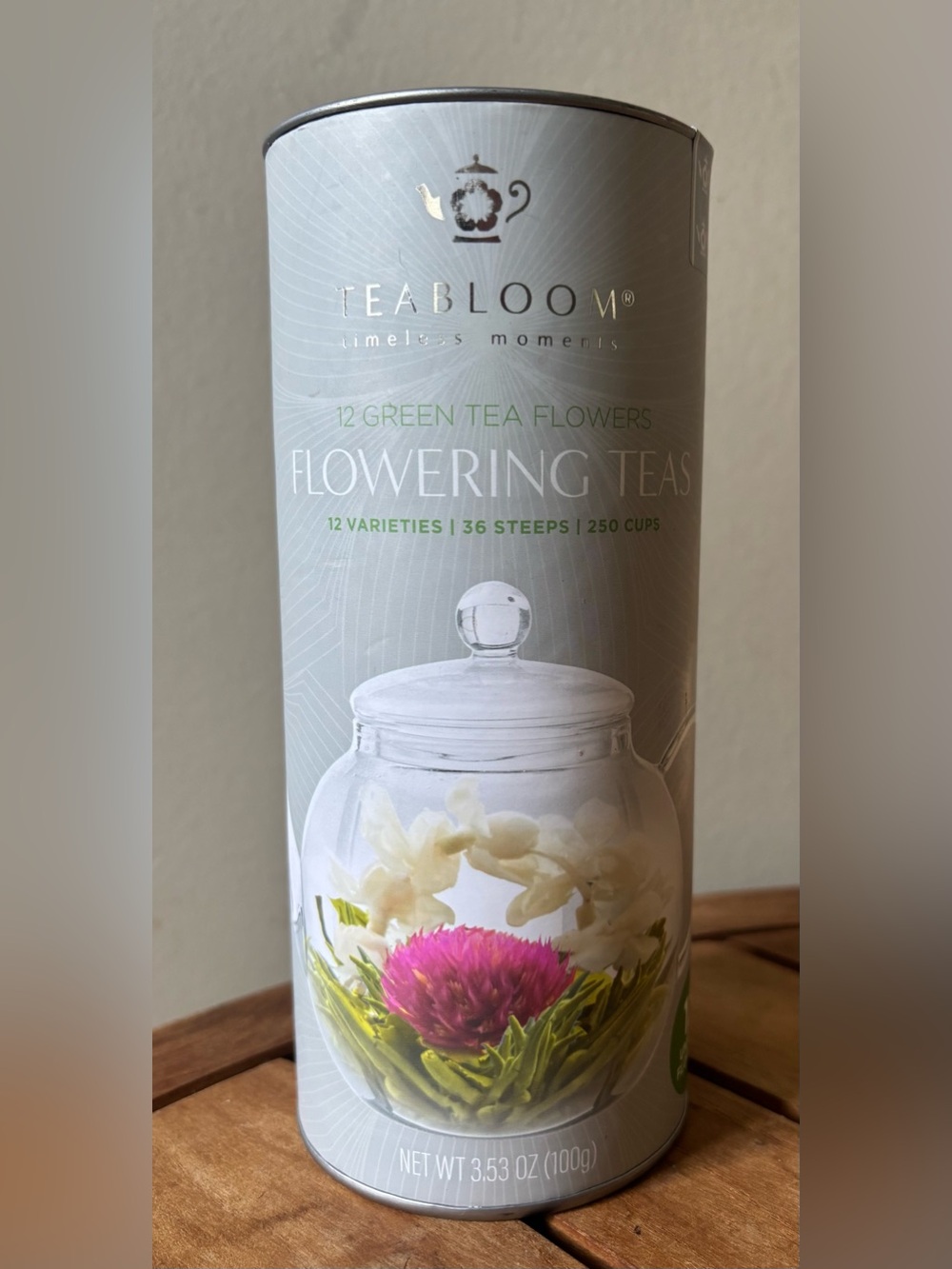 NWT TEABLOOM Flowering Green Teas 12 Varieties of Flowers 36 Steeps 250 Cups